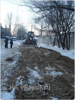 А вот такой предстала она в декабре прошлого года. Местным жителям невдомек,  почему именно зимой за нее решили “взяться”…