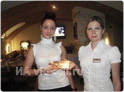 Вручение сертификата на ужин в ресторане 