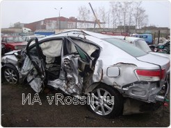 Вот так выглядела машина после аварии на автодороге Белгород — Никольское.