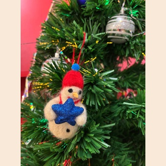 Веселый снеговик